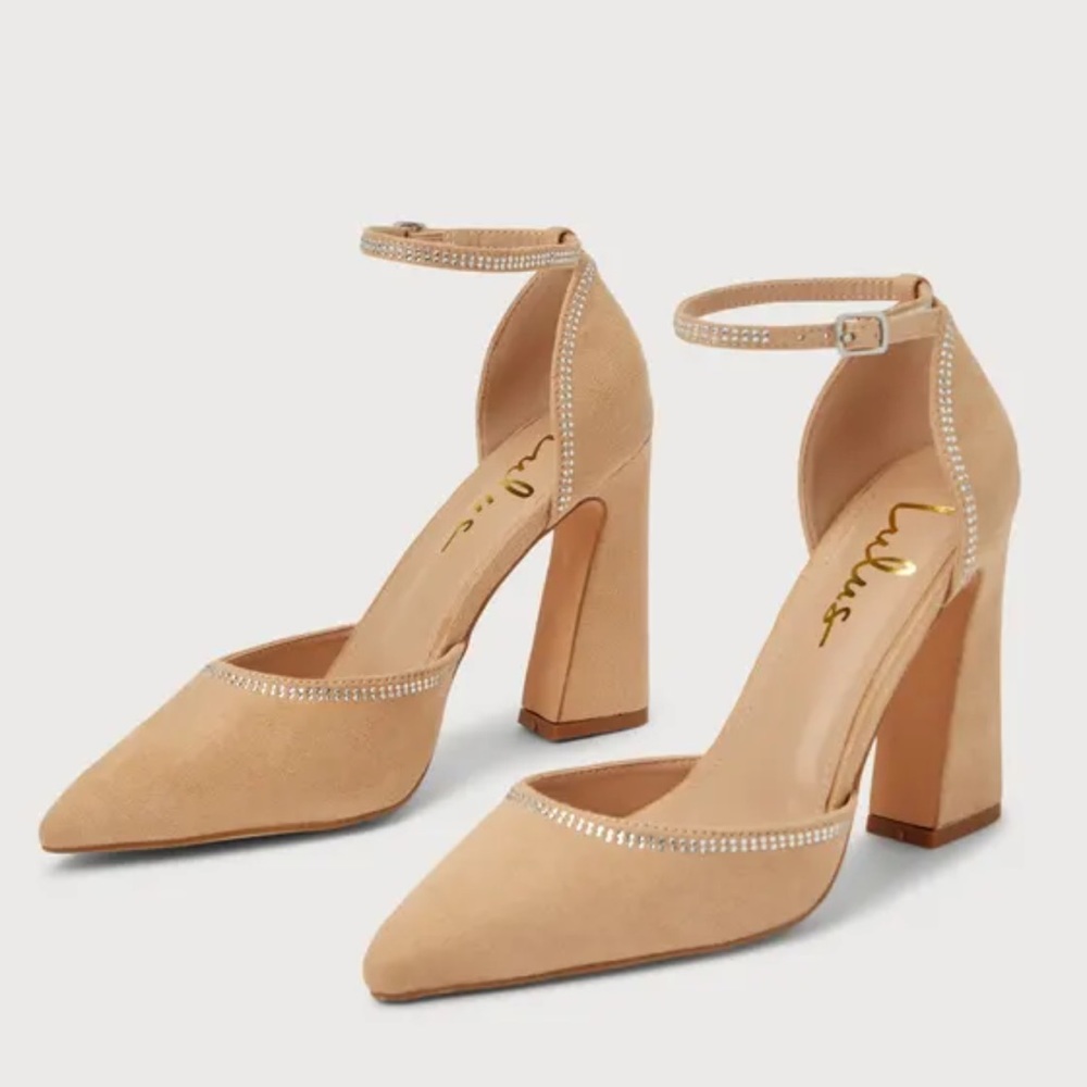 Lulus women’s 11 beige heels